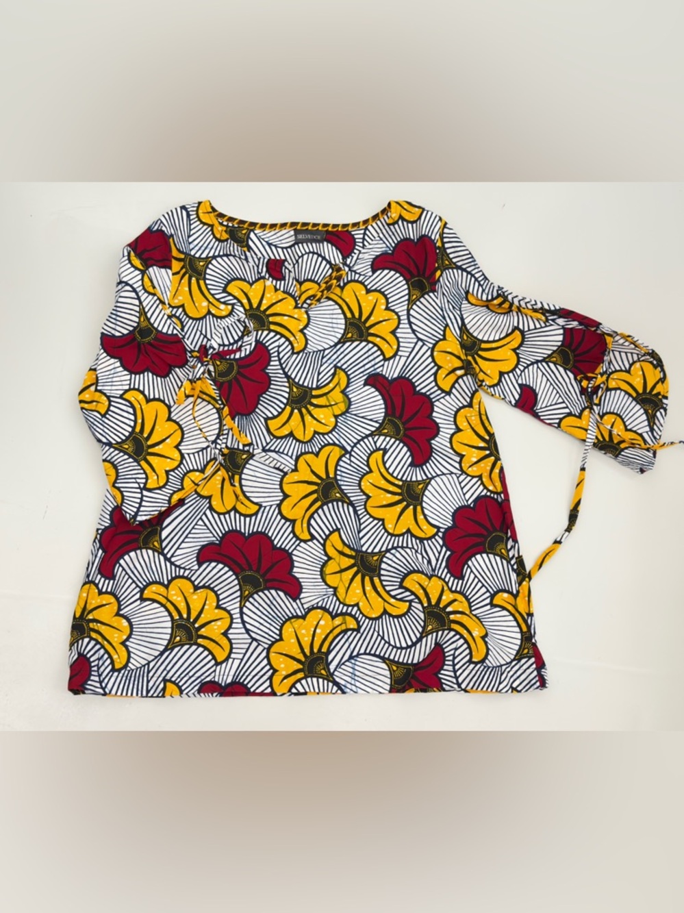 African Wax Print Cotton Blouse